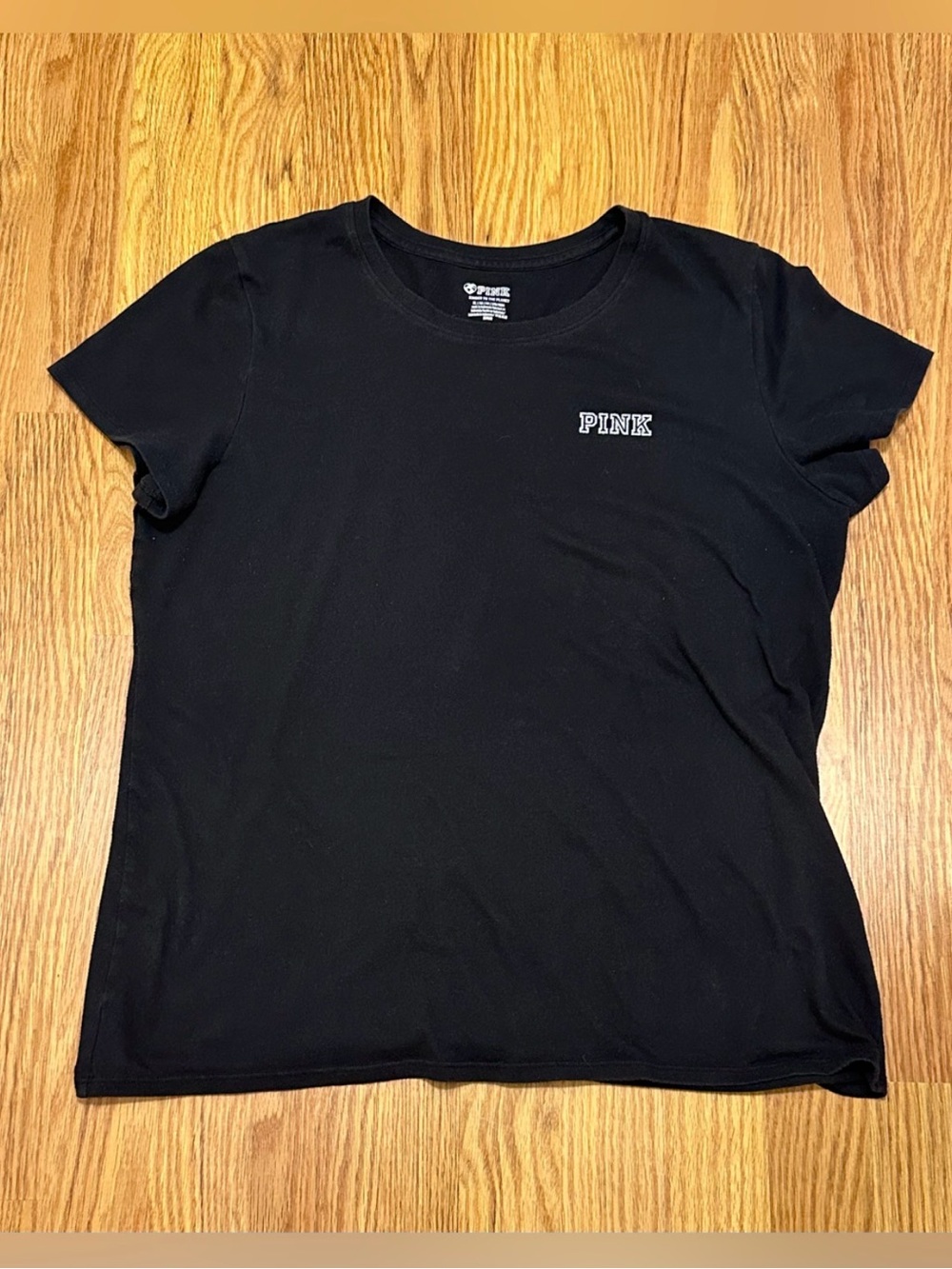 Victoria’s Secret PINK Black Bling Rhinestone Graphic T-Shirt